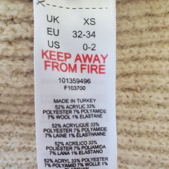 Topshop Tan Knit Balloon Sleeve Cardigan - Picture 7 of 9